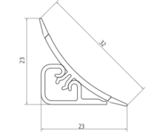 Плинтус LB-23, L=3000мм, трансильвания