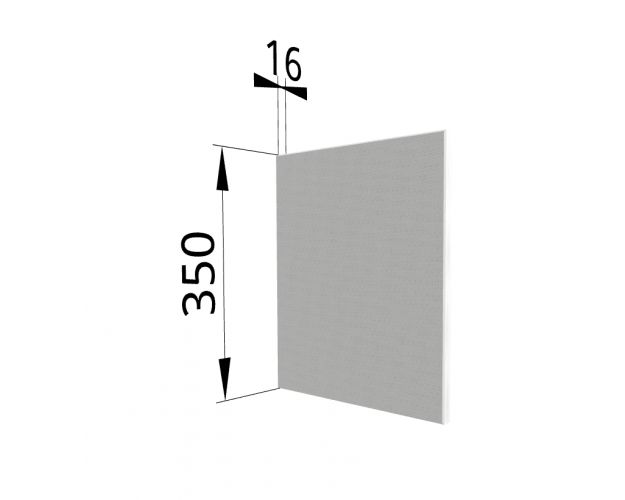Панель торцевая (для шкафа горизонтального) ПГ Квадро (Белая кожа)