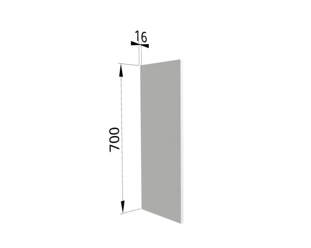 Панель торцевая (для шкафа верхнего) П Монца, Ройс (Кварц бежевый)