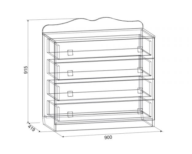 Комод Амели дуб млечный