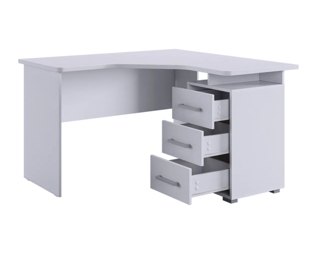 Стол компьютерный 1200 угловой Лайт-2 белый