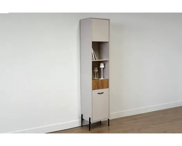 Стеллаж Доминика кашемир / дуб крафт золотой