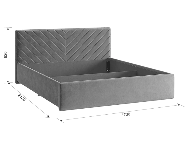 Кровать с подъемным механизмом 1600 Сандра 2 латте (велюр)