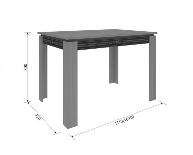 Стол обеденный Гермес 1 ясень шимо с./ясень шимо т.