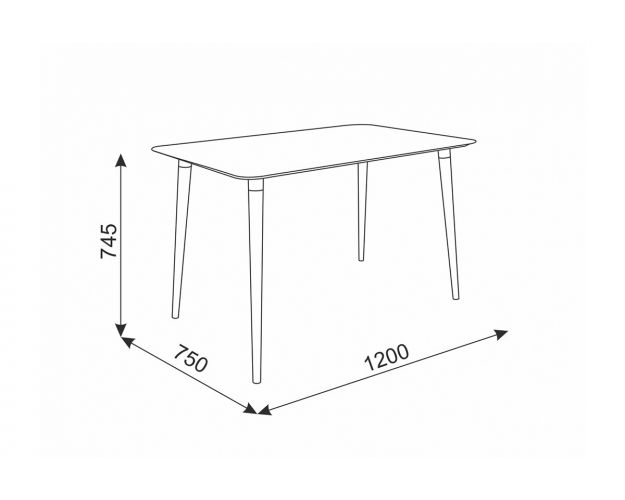 Стол обеденный Сканди 1 кофейный / венге