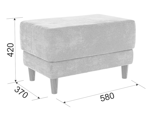 Пуф Рондо 2 топаз (велюр)