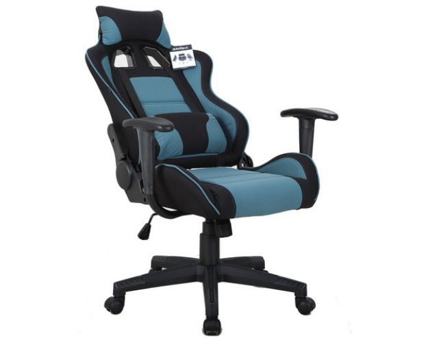 Кресло компьютерное BRABIX GT Racer GM-100 (черный, голубой)
