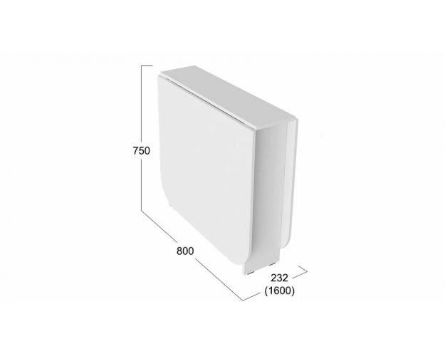 Стол-книжка раскладной Т1 белый