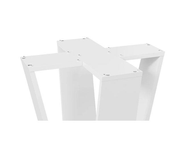 Стол обеденный Райнер тип 1 белый / ателье темный