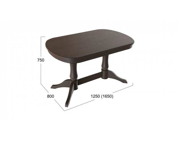 Стол обеденный Валенсия S-182 орех темный