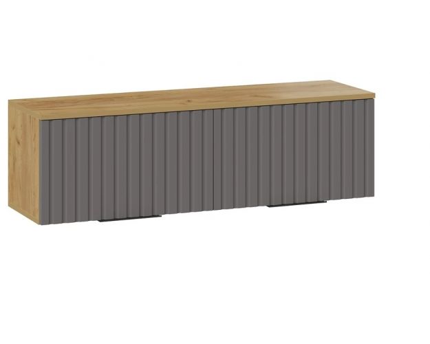 Шкаф настенный 1100 Хилтон дуб крафт золотой / графит матовый