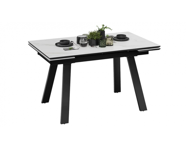 Стол обеденный Дэкстон тип 1 черный муар / белый мрамор