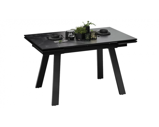 Стол обеденный Дэкстон тип 1 черный муар / черный мрамор