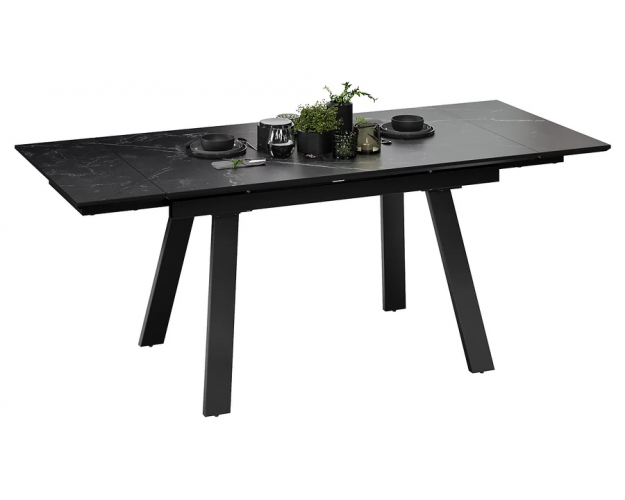 Стол обеденный Дэкстон тип 1 черный муар / черный мрамор