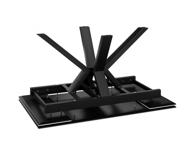 Стол обеденный Дерби тип 1 черный муар / черный мрамор