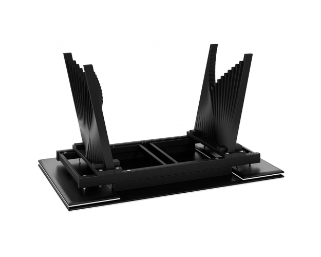 Стол обеденный Шелдон тип 1 черный муар / черный мрамор